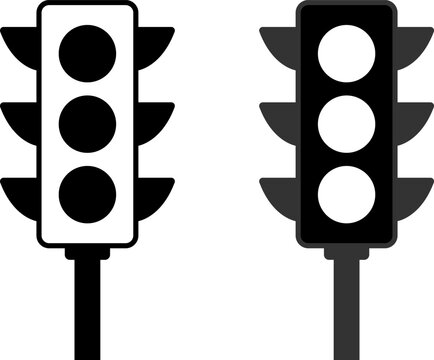 Traffic light icons set