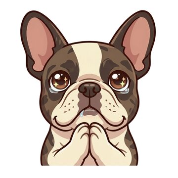 Cute French Bulldog Emotes, Kawaii Dog Expressions