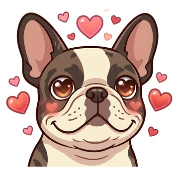 Cute French Bulldog Emotes, Kawaii Dog Expressions