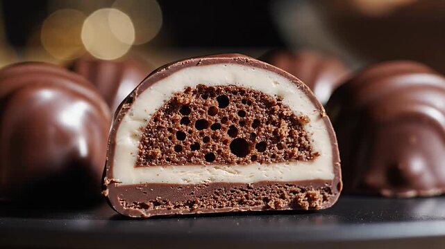 Decadent Chocolate Treats - A Close-Up Look at Delicious Confections.