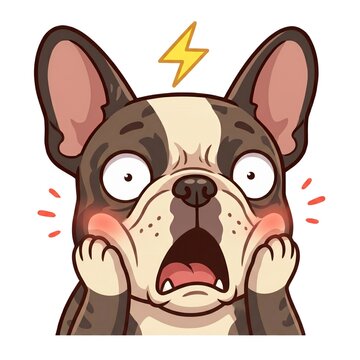 Cute French Bulldog Emotes, Kawaii Dog Expressions