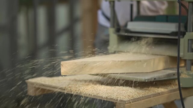 Wood sawdust. Summer. High quality FullHD footage