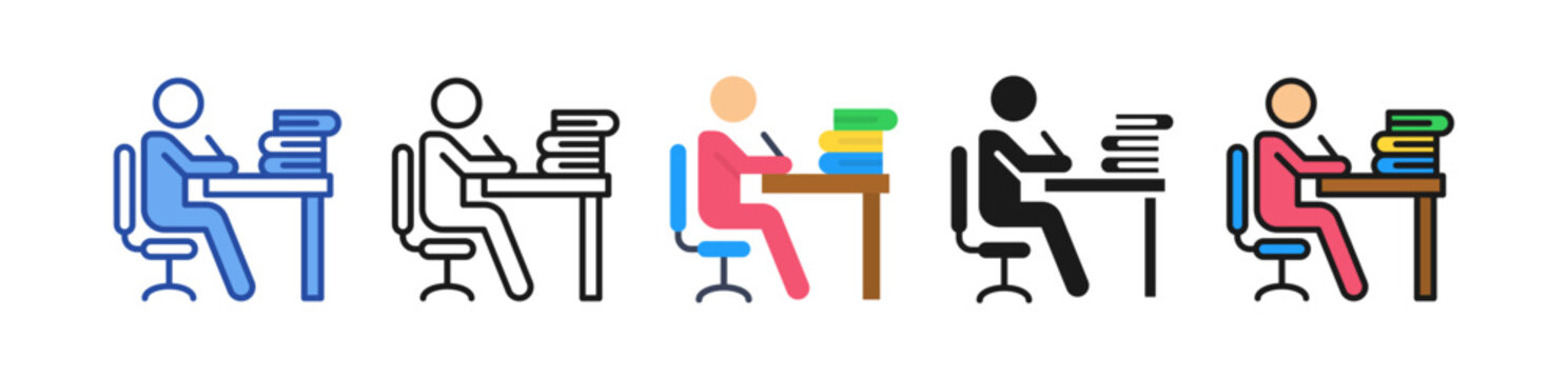 Writing Icon Multi Style Illustration