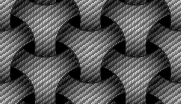 3d geometric pattern with hexagonal and triangular shapes in black and white