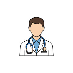 Fototapeta premium Doctor wearing white coat and stethoscope.