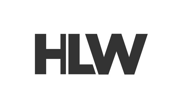 HLW logo design template with strong and modern bold text. Initial based vector logotype featuring simple and minimal typography. Trendy company identity.