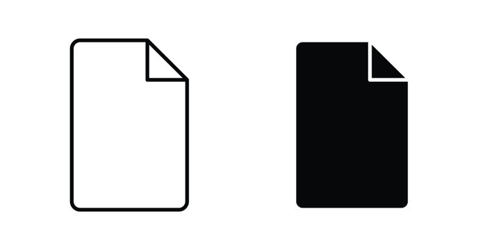 Document icon linear pack. Editable solid icons