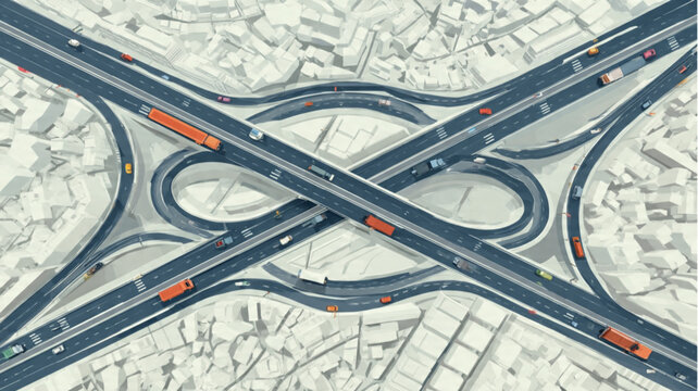 Interchange Highway Road Traffic System.
