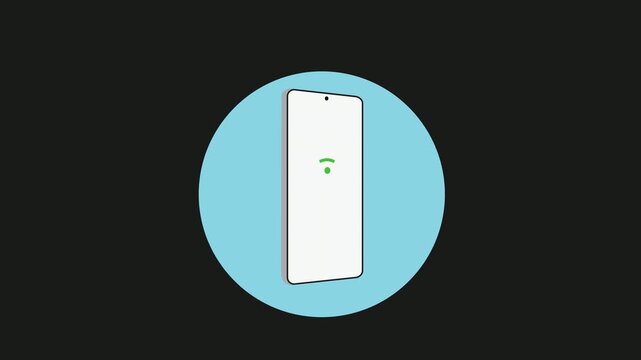 Smartphone Weak Internet Connectio. Low WiFi Signal Animation