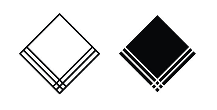 Handkerchief icon linear pack. Editable solid icons