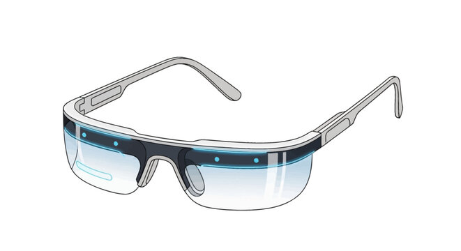 Protective Safety Glasses with Blue Lens.