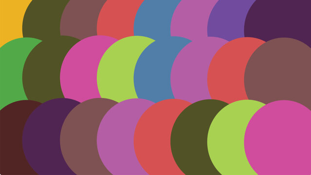 Colorful overlapping circles pattern background