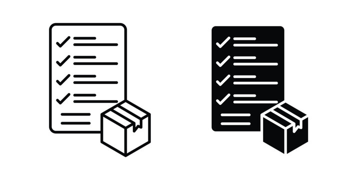 Inventory control icon linear pack. Editable solid icons