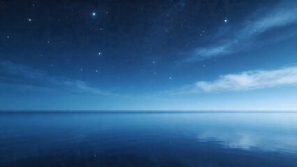 Fototapeta premium Night sky over calm ocean