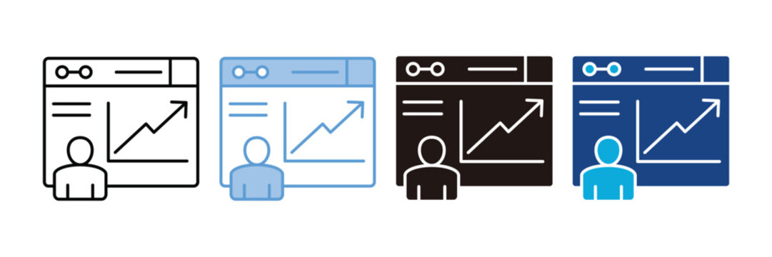 Website Traffic  Icon Set Multiple Style Collection