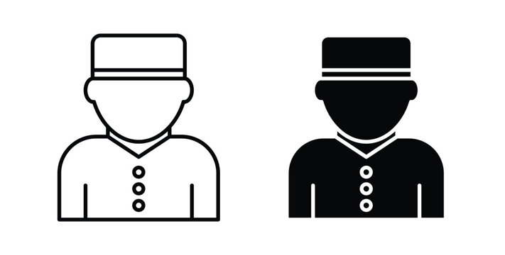Porter icon linear pack. Editable solid icons