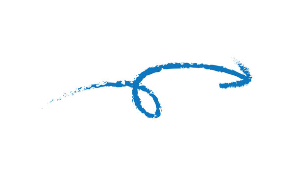 abstract simple brush blue arrow design vector illustration.