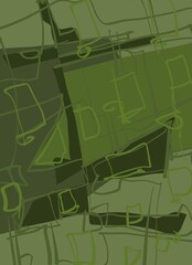 Abstract image for printing. Picture for modern interiors. The picture is painted by hand on a tablet. © neurostructure