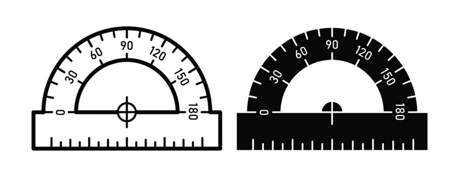 Protractor ruler tools for measuring angles