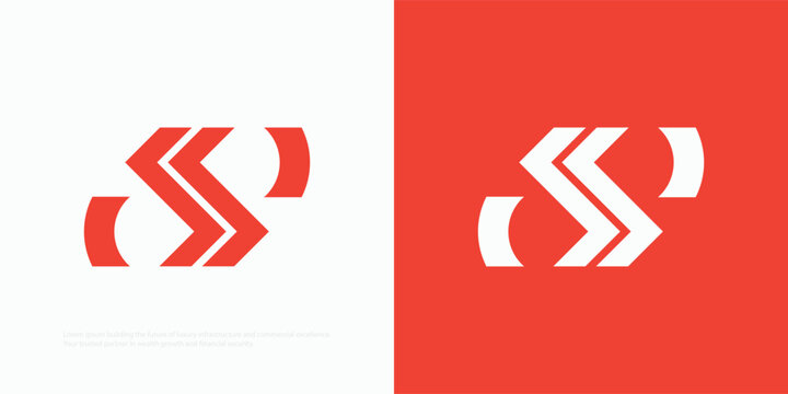 Letter ss logo design element vector flat design illustration
