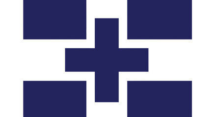 Obraz premium Abstract Geometric Composition in Deep Blue with Crisp White Spaces for Modern Design