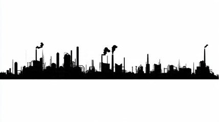 Obraz premium City Skyline Urban Silhouette Landscape.