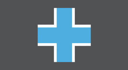 Fototapeta premium Abstract Geometric Cross Illustration On Dark Gray Background Perfect For Health Related Topics