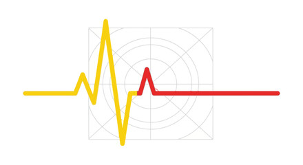 Obraz premium Abstract Heartbeat Graphic Depicting Health and Vitality with Modern Geometric Design