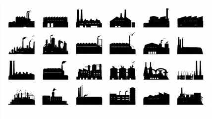Fototapeta premium Industrial factory buildings and facilities.