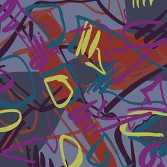 Abstract image for printing. Picture for modern interiors. The picture is painted by hand on a tablet. © neurostructure