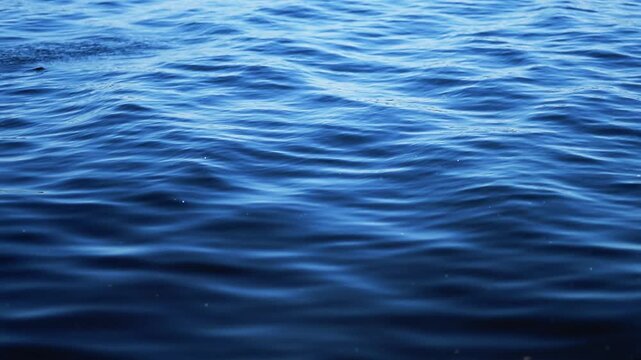 Blue sea water with ripples