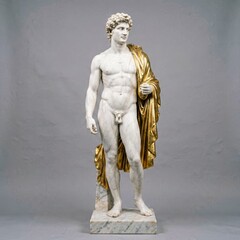 Obraz premium Classical Male Statue Portrait on Pedestal