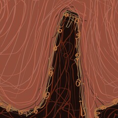 Abstract image for printing. Picture for modern interiors. The picture is painted by hand on a tablet. © neurostructure