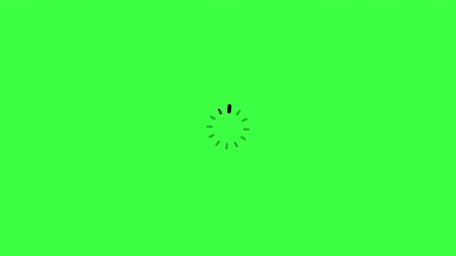circular line loading animation in green screen background, suitable for game and application loading animation