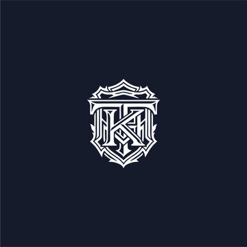 Luxury TKM Monogram Logo Design with Elegant Gothic Shield Concept