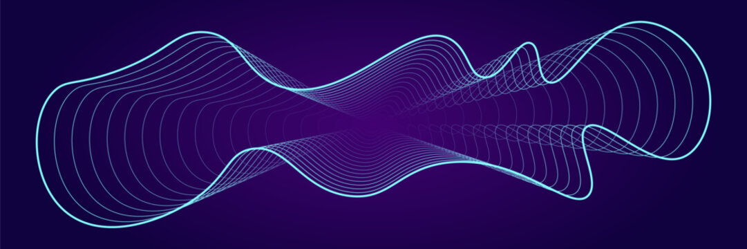 Electronic fest. Dynamic fluid shape and line. Modern show magazine design. Neon electronic fest flyer. Electro dance music. Trance sound. Club event poster. Techno dj party.