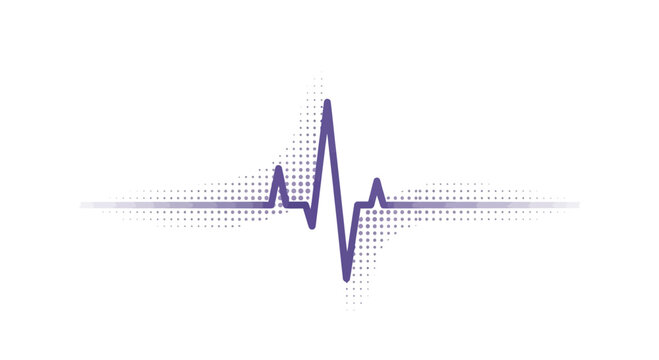 Abstract Pulse Waveform Illustrating Vitality, Health, and Digital Medical Technology