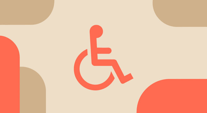 Accessibility Symbol On A Modern Abstract Background Design For Inclusive Representation Concepts