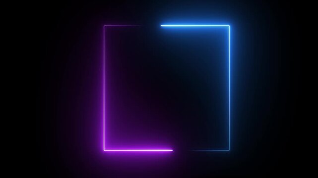 glowing neon blue color square rectangle picture frame icon animation, square rectangle picture frame icon animation glowing neon red.
Neon square rectangle picture frame icon animation 