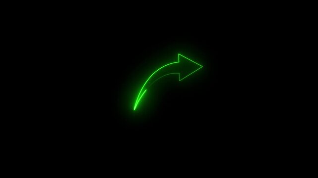 Glowing neon line share arrow icon