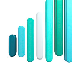 Obraz premium Abstract Bar Chart with Blue and Green Tones