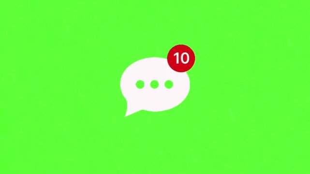 Communication icon with a notification badge indicating unread messages or alerts, symbolizing digital interaction and engagement