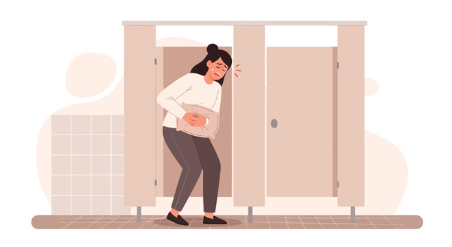 Woman Suffering From Abdominal Pain in Stalled Toilet Needs Immediate Assistance