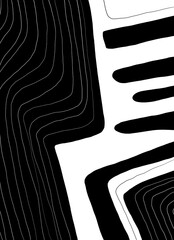 Abstract image for printing. Picture for modern interiors. The picture is painted by hand on a tablet. © neurostructure