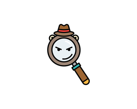 Detective Bear with Magnifying Glass, Fun Illustration, Cartoon Style, Whimsical, Playful, Character Design