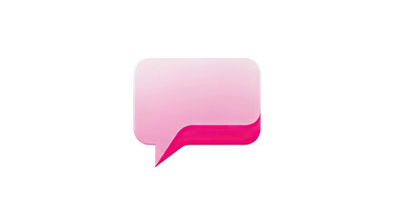 Fototapeta premium Pink Speech Bubble Icon