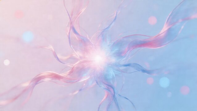 Abstract flowing light strands