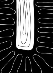 Abstract image for printing. Picture for modern interiors. The picture is painted by hand on a tablet. © neurostructure