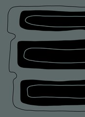 Abstract image for printing. Picture for modern interiors. The picture is painted by hand on a tablet. © neurostructure