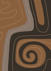Abstract image for printing. Picture for modern interiors. The picture is painted by hand on a tablet. © neurostructure